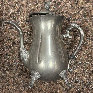 Vintage International Silver Co. 10"‎ Silver-plated Tea/Coffee Pot